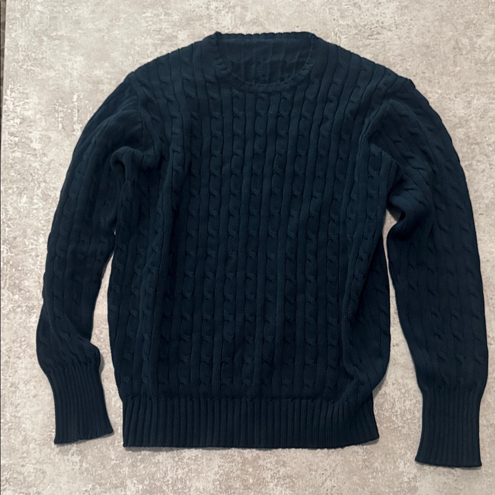Brandy Melville Cotton Sweater Navy Blue